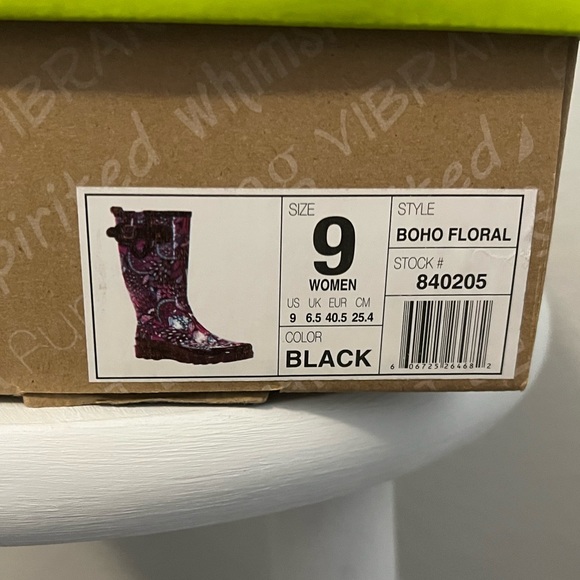 Western Chief Rain Water Proof Boots Boho Floral - Picture 5 of 8
